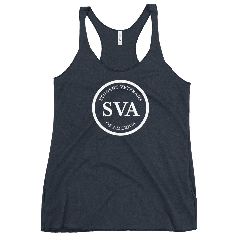 Women's SVA Logo Navy Racerback Tank